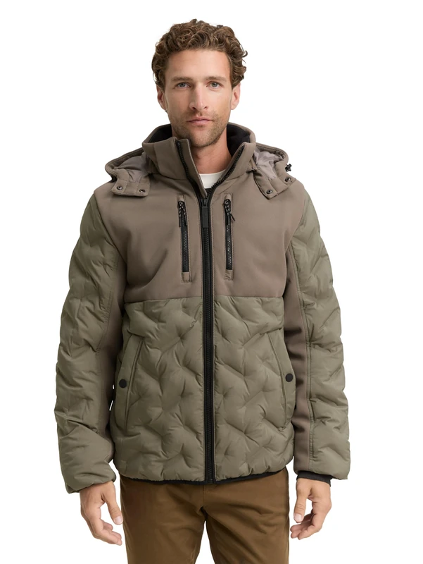 TOM TAILOR Men's 1046977 Jacket, 32097-Smokey Olive Green, S, 32097 - Smokey Olive Green, S