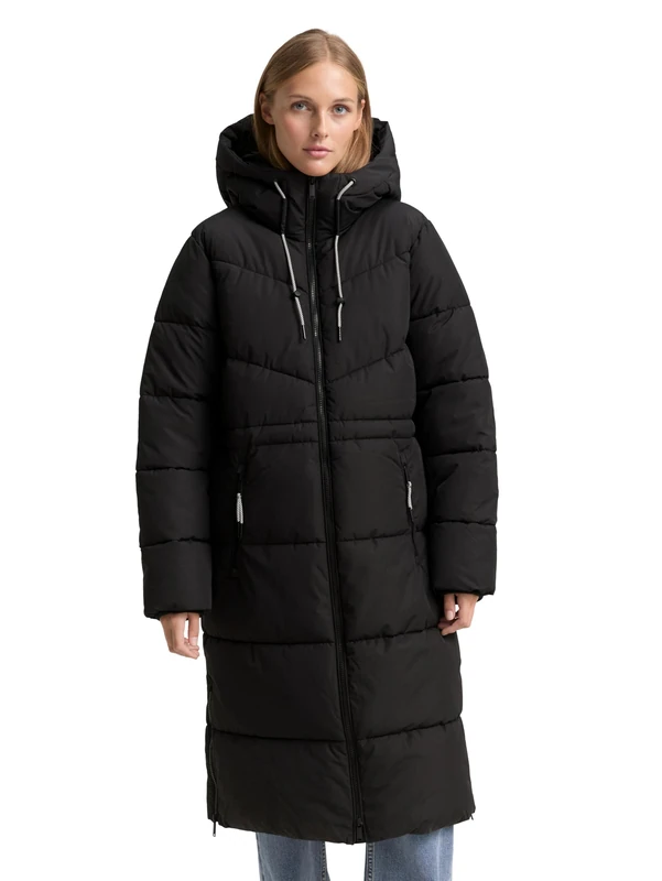 TOM TAILOR Denim Women's 1047550 Jacket, 14482-Deep Black, M, 14482 - Deep Black, M