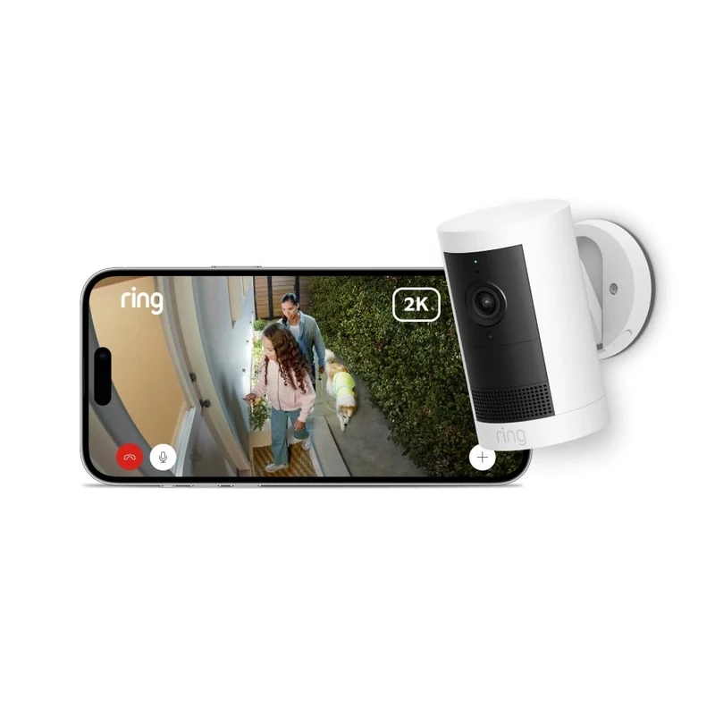 Ring Outdoor Camera Plus (newest gen) Solar | Wide-Angle 2K Video with Ring Vision I DIY Wireless Outdoor Security Camera | alternative to CCTV system I 30-day free trial of Ring Subscription Plan