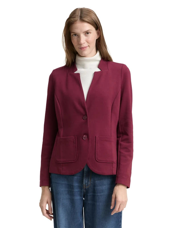 TOM TAILOR Women's Blazer, 16427 - Bordeaux Red, L - Image 1