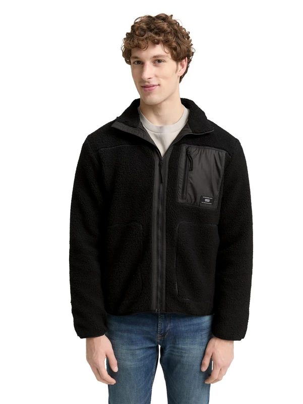 TOM TAILOR Denim Men's 1046918 Jacket, 29999-Black, XXL, 29999 - Black, XXL