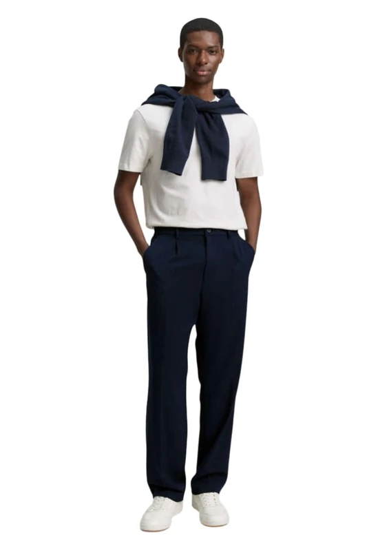 TOM TAILOR Men's 1044838 Trouser, 10668-Sky Captain Blue, 32W / 34L