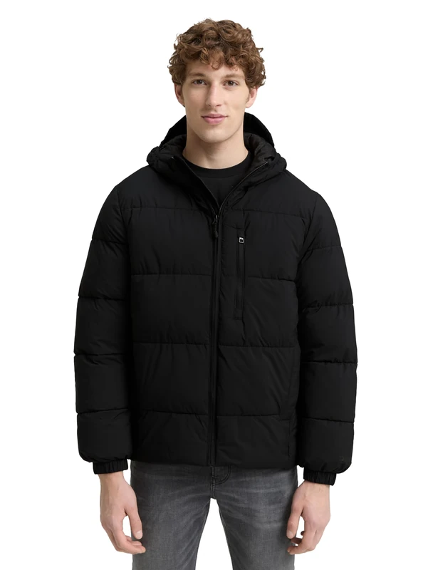 TOM TAILOR Denim Men's 1046901 Jacket, 29999-Black, M, 29999 - Black, M