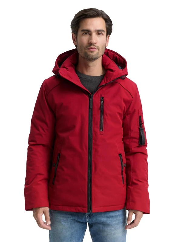 TOM TAILOR Men's 1047039 Jacket, 10814-Coach Red, 3XL