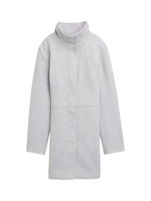 TOM TAILOR Denim Women's 1048417 Coat, 10367-Light Silver Grey Melange, M, 10367 - Light Silver Grey Melange, M