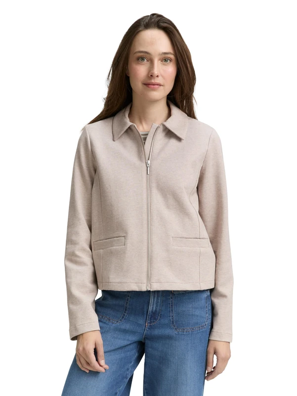 TOM TAILOR Women's Blazer, 38330 - Soft Taupe Melange, XL