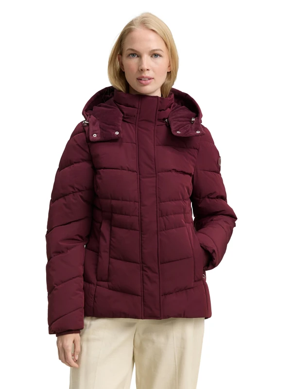 TOM TAILOR Women's 1047527 Jacket, 16427-Bordeaux Red, XL, 16427 - Bordeaux Red, XL