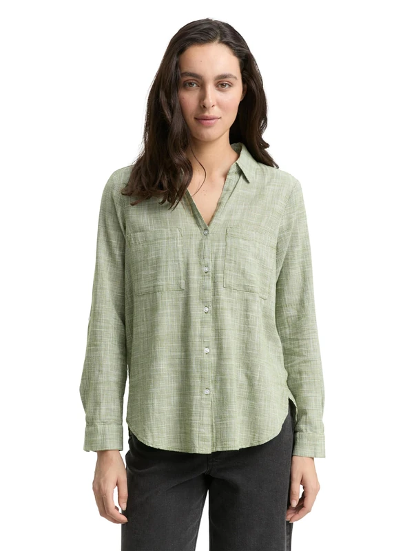 TOM TAILOR Plus Size Women's Blouse, 38802 - Deep Ivy Green, 28 - Image 1