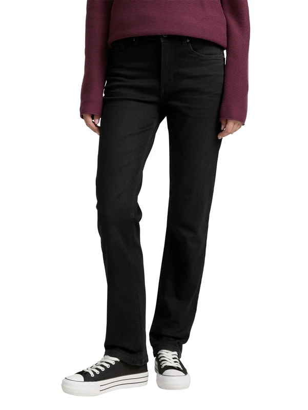 TOM TAILOR Women's 1047852 Jeans, 10240-Black Denim, 29W / 30L