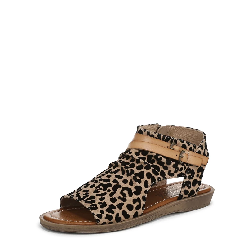 Blowfish Malibu Women's Denver Sandal, Sand Leopard, 4 UK