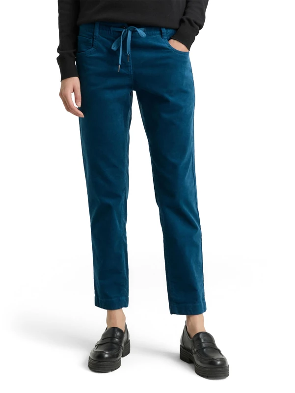 TOM TAILOR Women's Trousers, 13183 - Dark Petrol, 38W x 28L