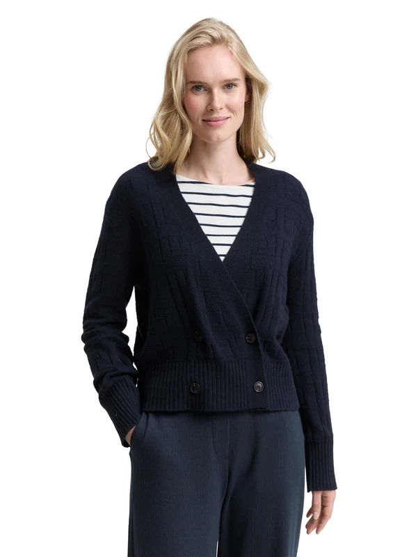 TOM TAILOR Women's Cardigan Cardigan, 11019 - Lunar Eclipse, 3XL