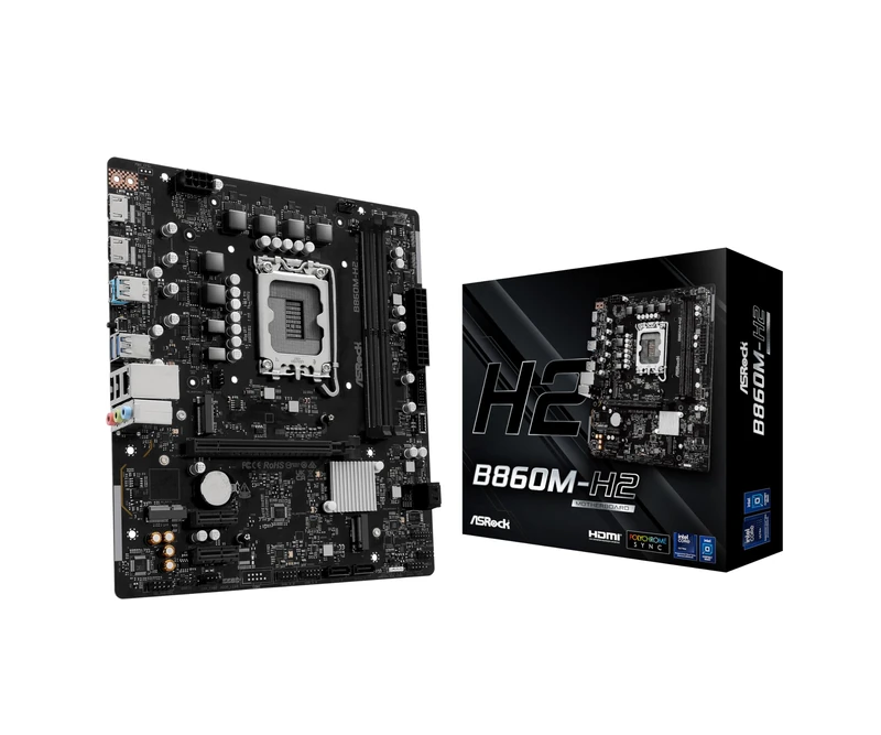 ASRock B860M-H2 DDR5 PCIe 4.0 Micro-ATX Motherboard
