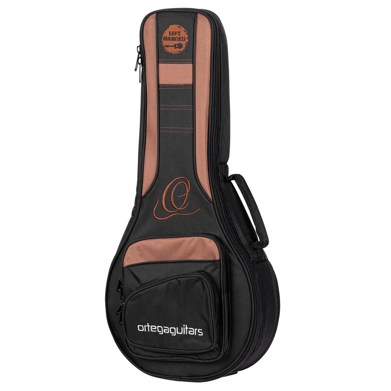 Ortega Guitars Pro Series Bag – Left-Handed Mandolin Bag – Height 74 cm – Wide Neck Brace – Shoulder Straps – Nylon, Black (ONB-MA-L)