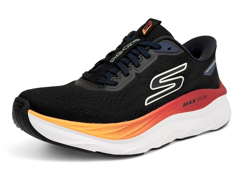 Skechers Men's Max Run Hands Free Slip-ins Trainers, Black, 9 UK