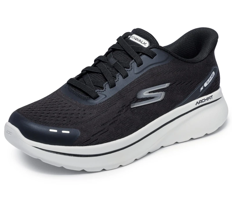 Skechers Men's Slip-Ins: Go Walk Arch Fit N-Joy No Bend, Black, 15 UK