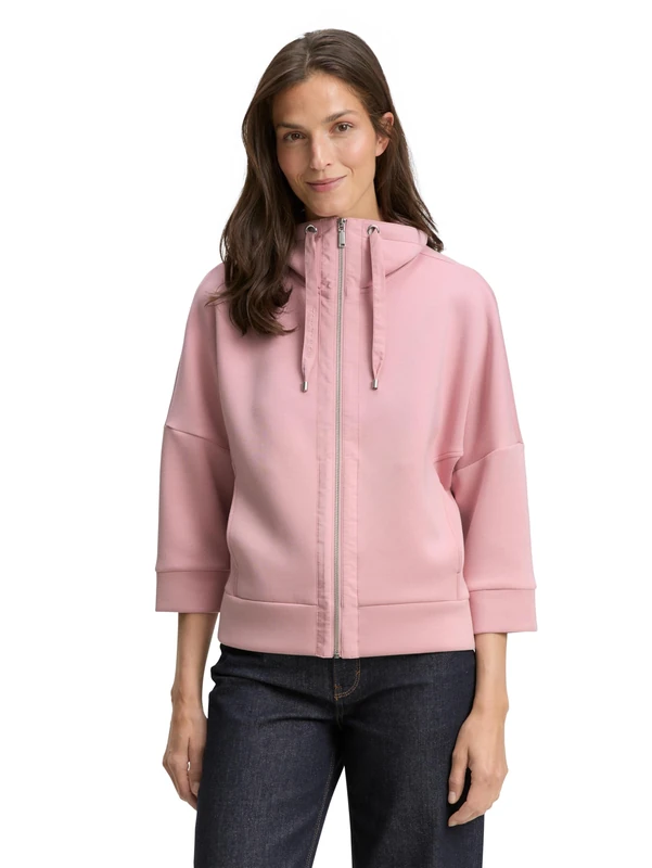 TOM TAILOR Women's Sweat Jacket, 11055 Morning Pink, S