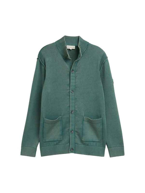 TOM TAILOR Men's Cardigan, 14171 - Jasper Green, S