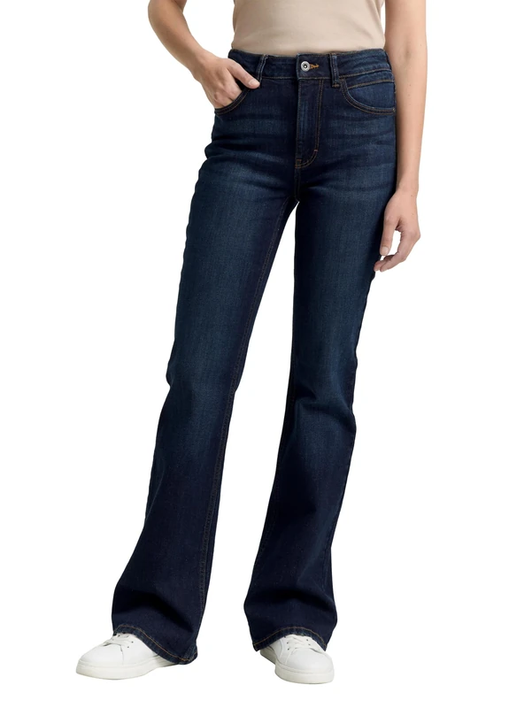 TOM TAILOR Women's Jeans, 10136 - Dark Blue Denim, 32W x 30L