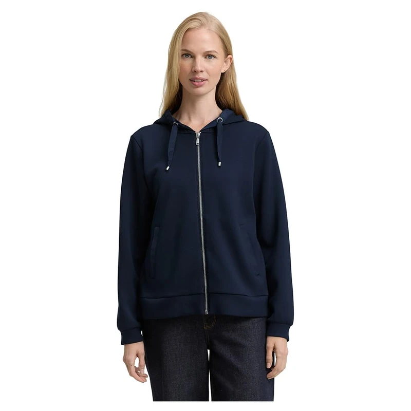 TOM TAILOR Women's 1048293 Sweat Jacket, 10668-Sky Captain Blue, M