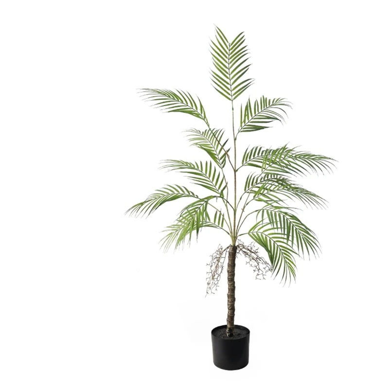 Zstar Artificial Palm Tree, 120 cm Artificial Plants, Large Artificial Palm Tree in Pot, Indoor Plants, Corner Decoration, Palm Fern for Living Room, Office, Patio, Green - Image 1