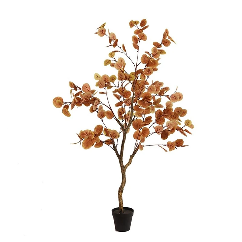 Zstar Artificial Eucalyptus Tree, Large, Artificial Plants, Ficus Tree in Pot, Large Indoor Plant, Artificial Tree in Pot, Lifelike Plant for Living Room, Bedroom, Office, Room Decoration, 120 cm - Image 1