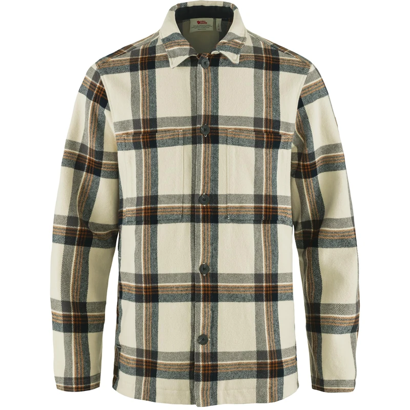 FJALLRAVEN 12600226-113-555 Singi Flannel Overshirt M T-Shirt Men's Chalk White-Dark Navy Size XS