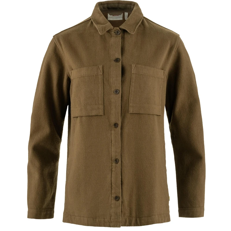 Fjallraven Women's Singi Flannel Overshirt - Wood Brown, XXS