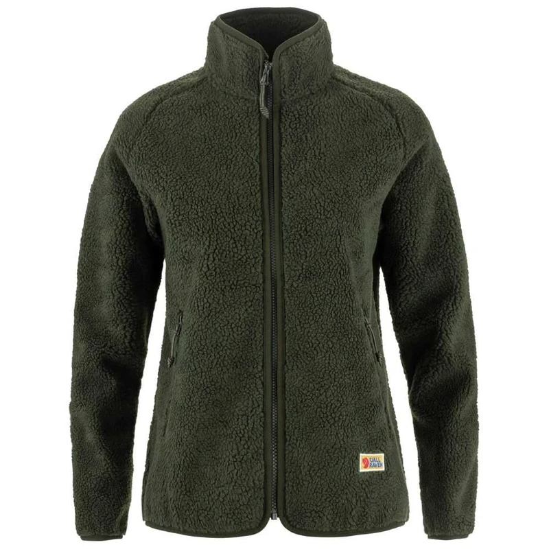 FJALLRAVEN 84789-662 Vardag Pile Fleece W Sweatshirt Women's Deep Forest Size XL