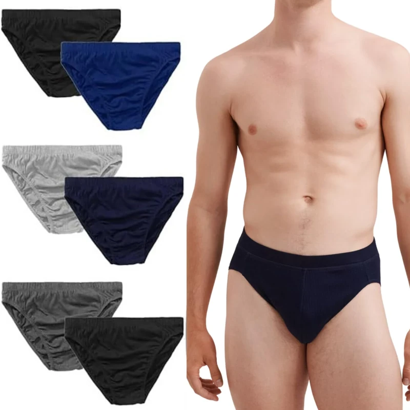 Trenzeo Men’s Underwear Briefs Multipack – Soft Cotton Blend Underpants, Breathable Sports Slips, Pack of 6, Size (S-XXL Sizes) (UK, Alpha, One Size, Regular, Regular, L, Assorted)