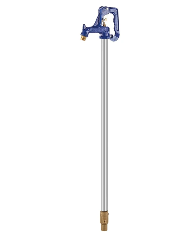 VEVOR 5.25 FT Freeze-Proof Outdoor Faucet with 36" Bury Dept, Pipe Connection & G 3/4" Hose Coupling, Heavy-Duty Cast Iron Hydrant for Yard, Garden, Farm Irrigation, Blue&Silver, 1605 x 218 x 58 mm - Image 1
