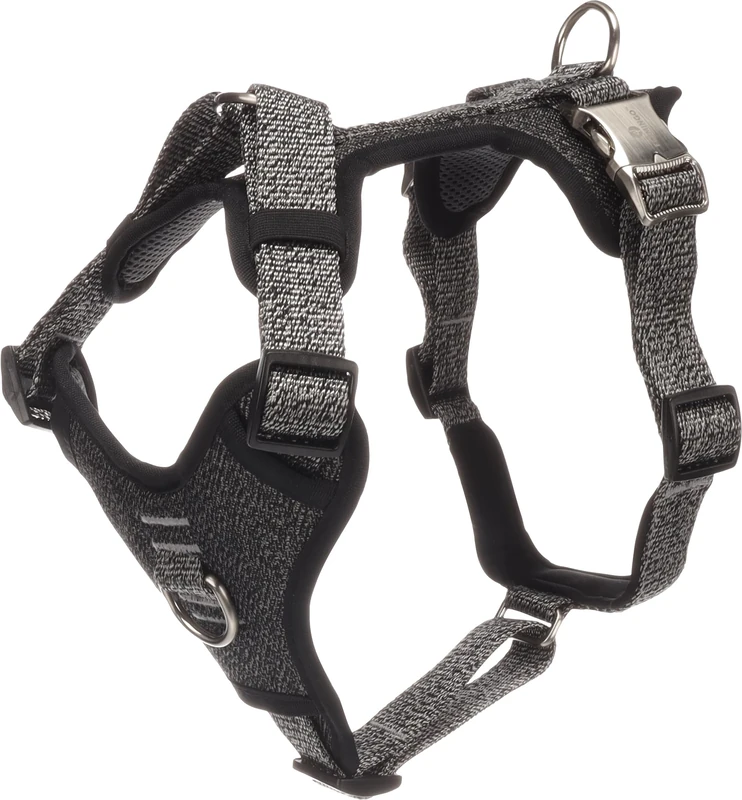 Flamingo Dog Harness Mago Dark grey M 38-61cm 45-70cm 25mm