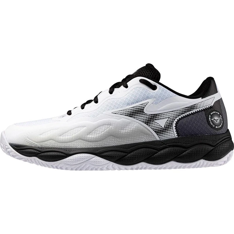 Mizuno Men's Wave Enforce Court Cc Tennis Shoes, White/Black/Iron Gate, 7.5