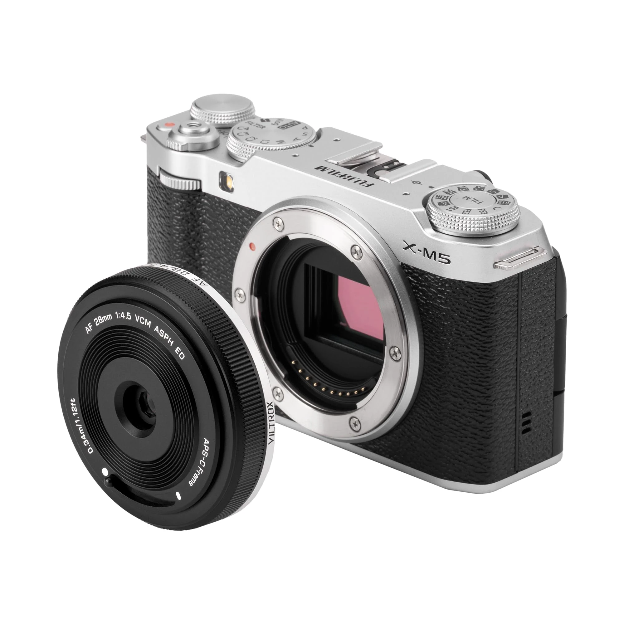 VILTROX 28mm f4.5 Pancake Lens Fuji x, AF 28mm f4.5 X mount lens for Fujifilm, Pancake lens fuji x mount for Fujifilm X-T5 X-H2 X-T50 X-M5 X-T30 II X-Pro3 X-S20 X-E4