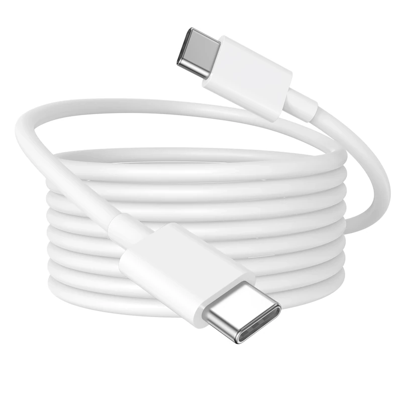 GlobaLink 100W USB-C Fast Charging Cable, 2m Type-C Compatible with iPhone 15, MacBook Pro 2020, iPad Pro 2020, iPad Air, Galaxy S20, Google Pixel