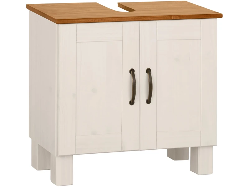 Dorel Home Furnishings Alby Cabinet for Sink with 2 Doors White Honey