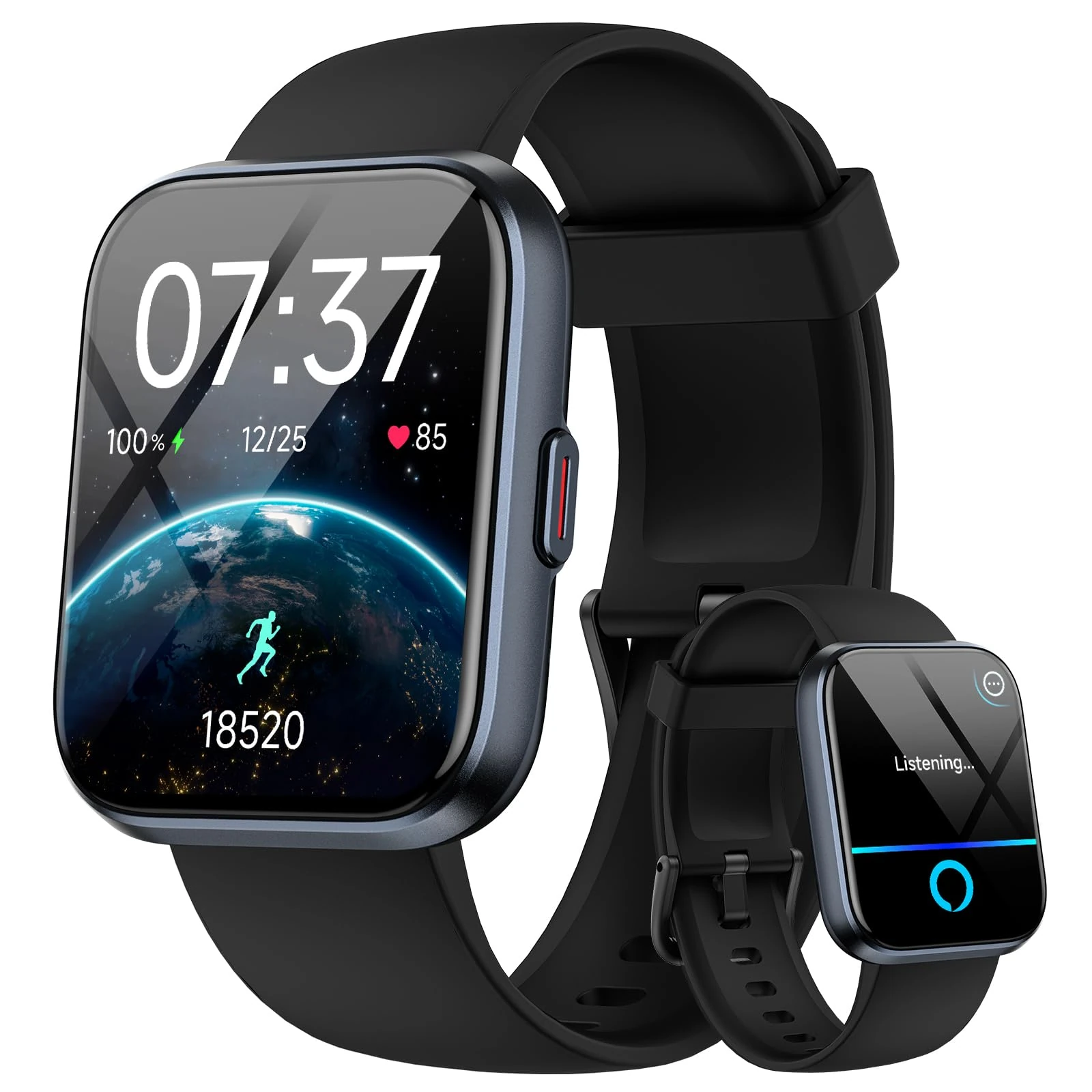 aeac Smart Watch, 1.8" HD Touchscreen Smart Watches for Women Men Answer/Make Calls, Smartwatch for iPhone/Samsung/Android, Fitness Watch with Heart Rate/Sleep/Spo2 Monitor/IP68 Waterproof, Alexa