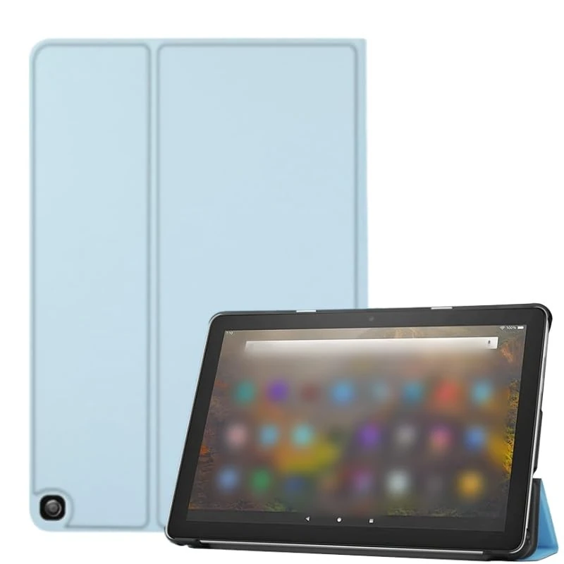 Tablet Case Compatible with HD10 (13th Gen, 2023) Super Thin Lightweight Dual Angle Lightweight Trifold Stand Cover with Soft TPU Back Case Auto Wake/Sleep, Sky Blue
