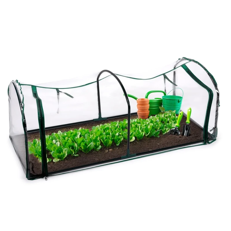 Kinzo Greenhouse Tunnel 130 x 50 x 60 cm without Bottom - Lightweight for Growing Vegetables and Plants - Weather Resistant and Transparent