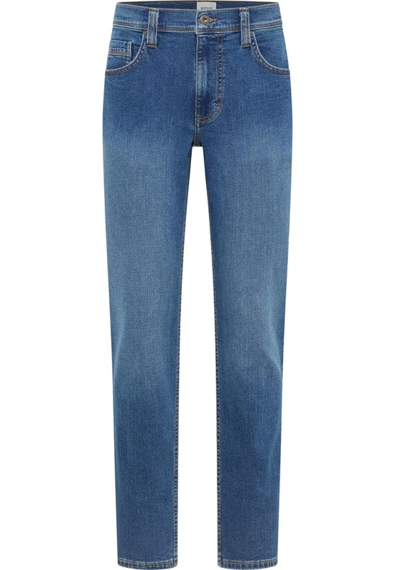 MUSTANG Men's Style Washington Straight Jeans, Medium Blue 582, 42 W/32 L