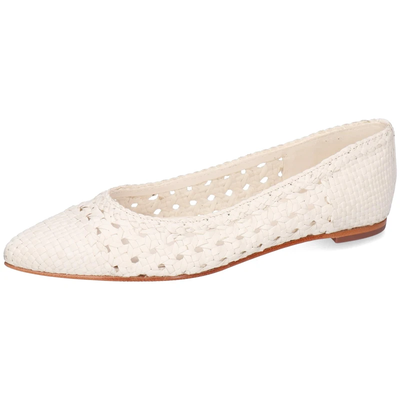 Melvin & Hamilton Women Fiora 2 Ballet Flat, White, 4 UK