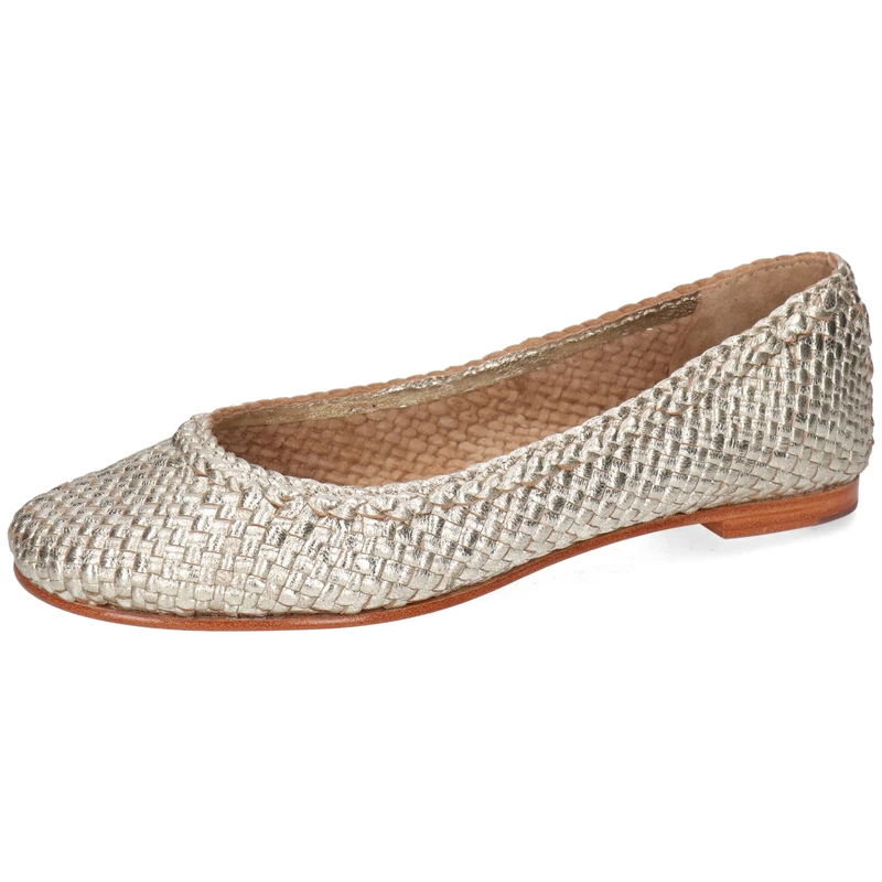 Melvin & Hamilton Women Kate 5 Ballet Flat, Silver, 7 UK