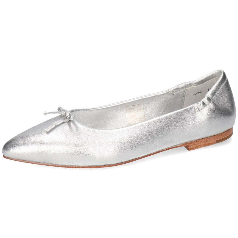 Melvin & Hamilton Alora 4 Ballet Flat - Silver, Size 7 UK