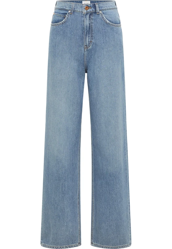 MUSTANG Women's Style Luise Wide Jeans, Medium Blue 410, 32W x 32L