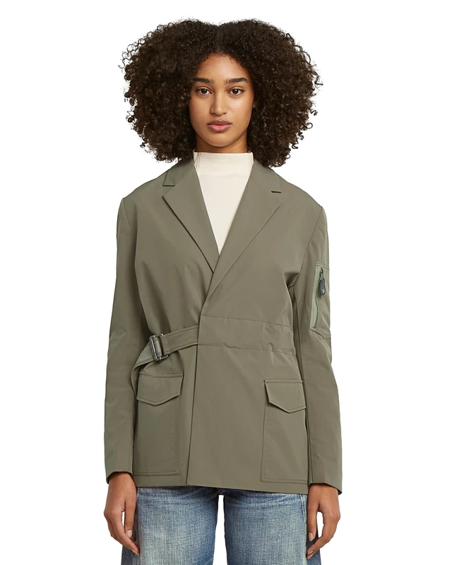G-STAR 8721136008785 Women's Belted Blazer, Brown (Turf D26946-d909-273), XL