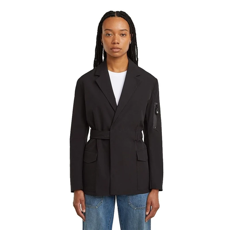 G-STAR Women's Belted Blazer Wmn, Black (Dk Black D26946-d909-6484), M