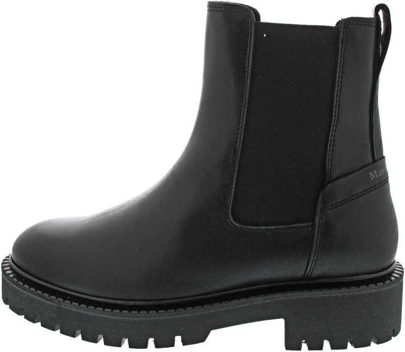 Marc OPolo Women's Leather Chelsea Boots with Tread Sole, black, 6 UK