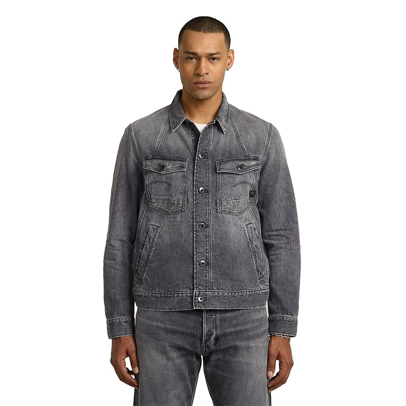 G-STAR Men's A-line Slim Jacket, Blue (Faded Scoria Grey D26919-D537-H147), XXL