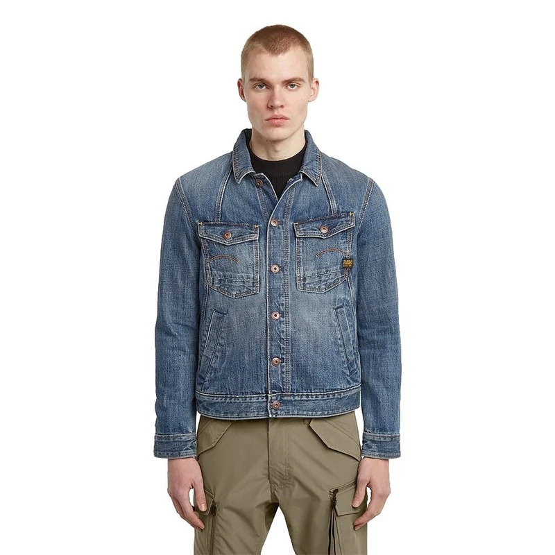 G-STAR Men's A-line Slim Jacket, Multicoloured (Faded Typhoon D26919-D776-H465), L