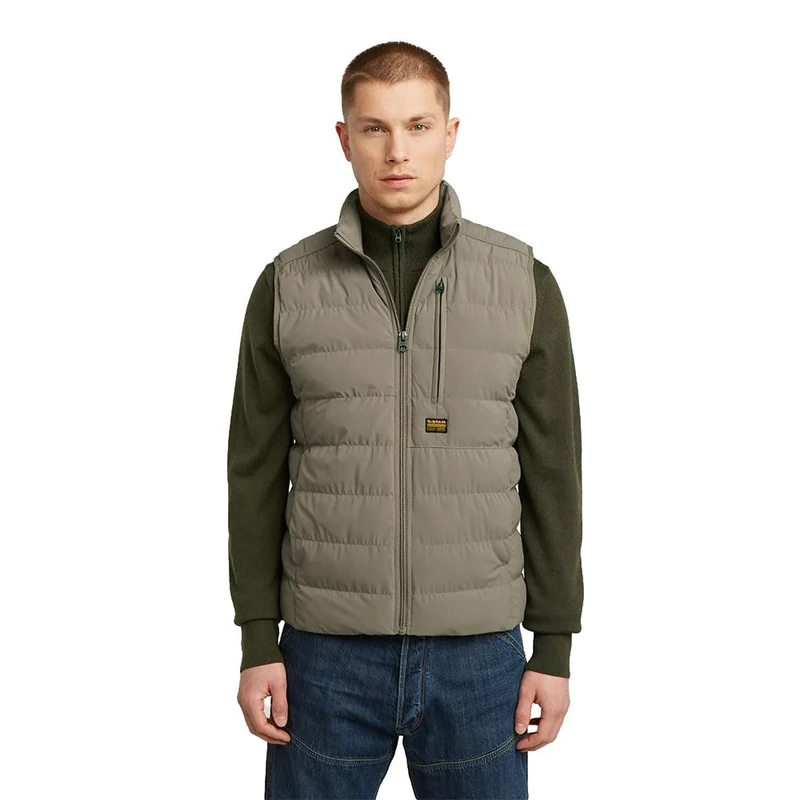 G-STAR Men's Foundation Liner Vest Jacket, Brown (turf D24277-D518-273), M